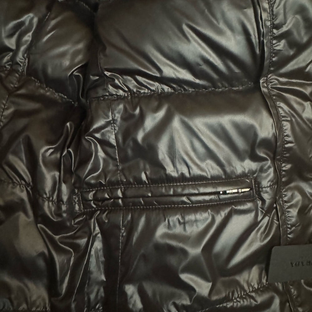 Prada Black Jacket with Silver Zipper - Picture 3 of 6